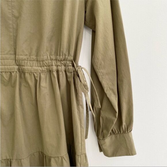 Rails Ivy Mini Moss Green Tie Waist Tiered Dress Women's Size Small - Picture 8 of 14